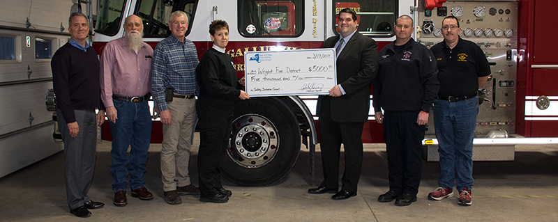 Wright FD receiving their 2017 Safety Initiative Grant